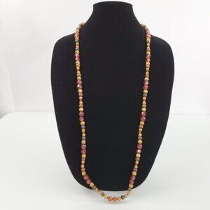 World Finds‎ Fair Trade Necklace Brown Beaded Long